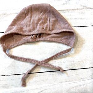 Lil Legs Mauve Ribbed Bonnet